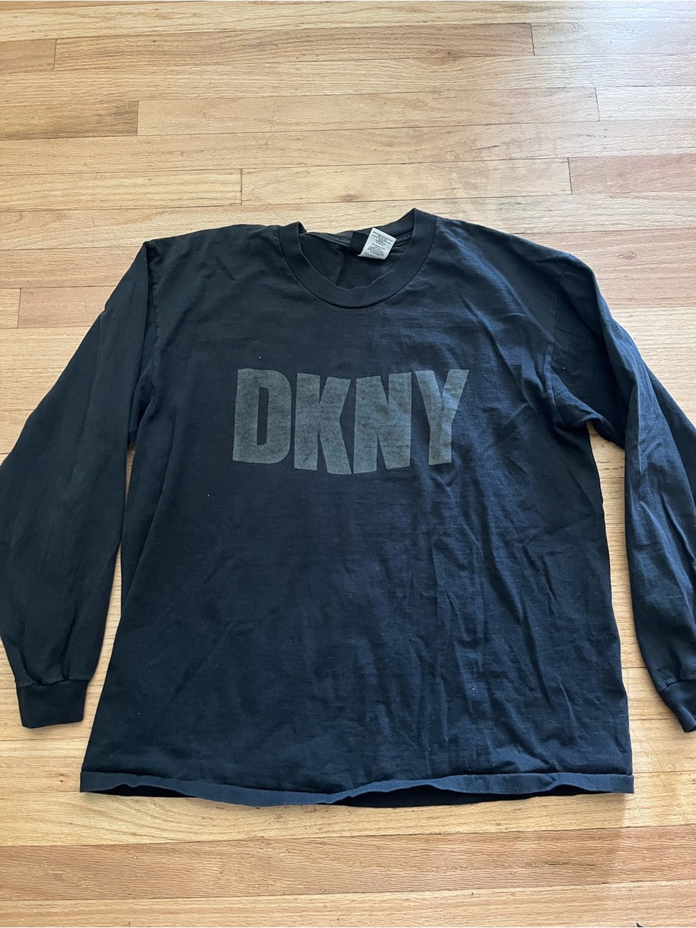 DKNY Black Crewneck Tee - DKNY Donna Karan New York